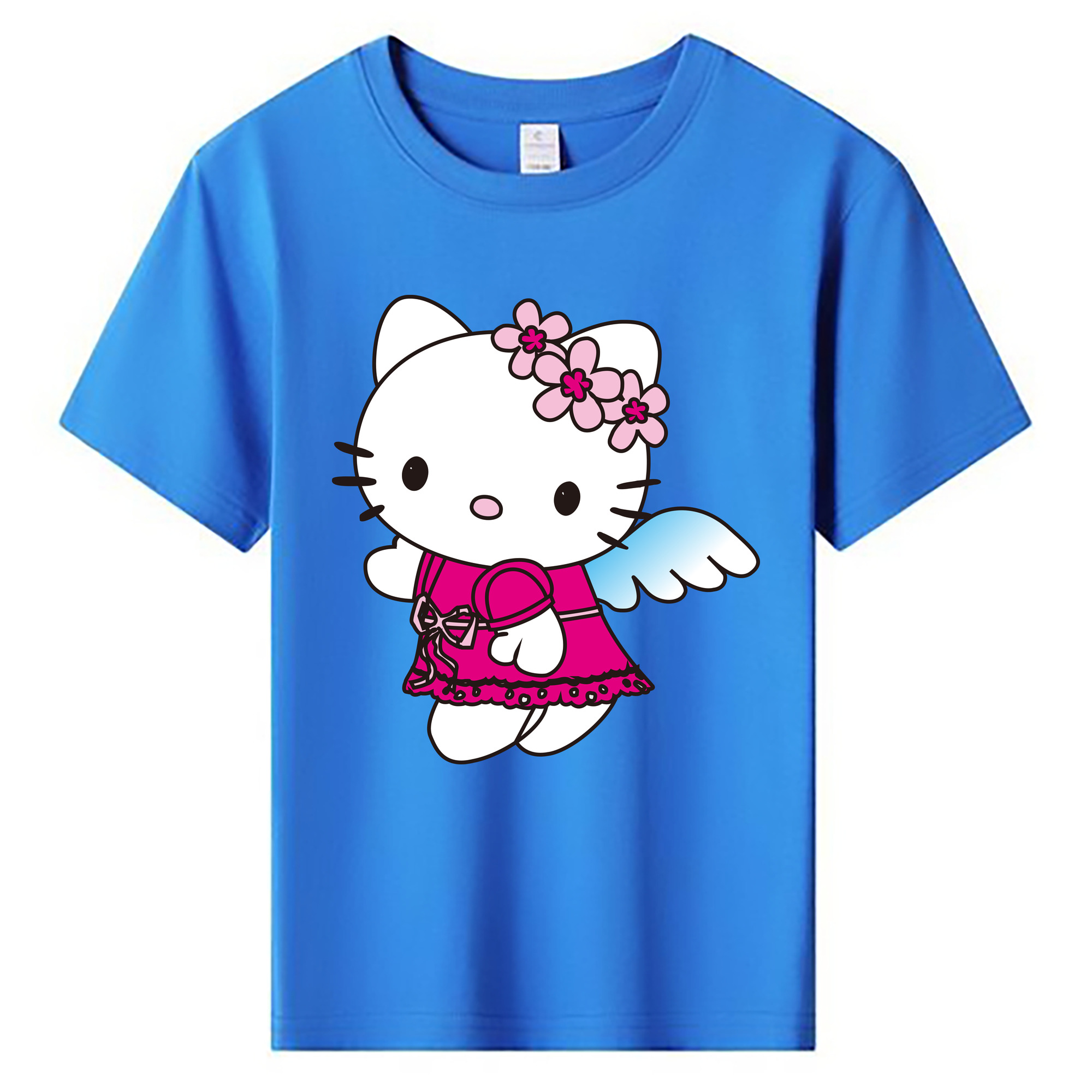 （画像用） Hello Kitty ハローキティ 綿100％キッズTシャツ（フロントプリント）